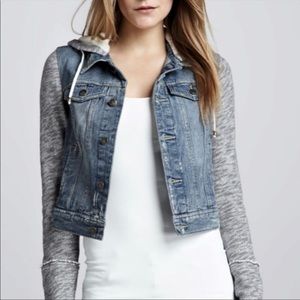 Jean Jacket With Grey Sleeves 